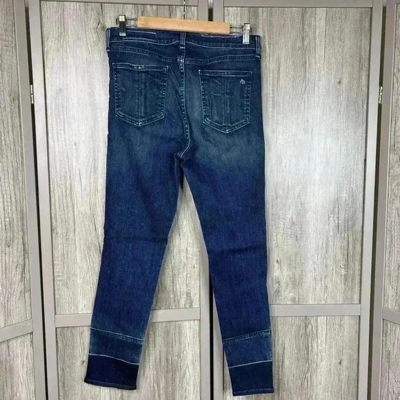 Rag Bone Skinny Jeans Womens Sz 29 High Rise Ankle Dark Wash - Picture 7 of 9